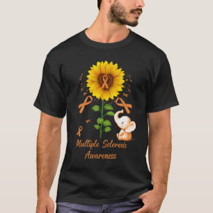 Elephant Orange Ribbon Multiple Sclerosis Awarenes T-Shirt