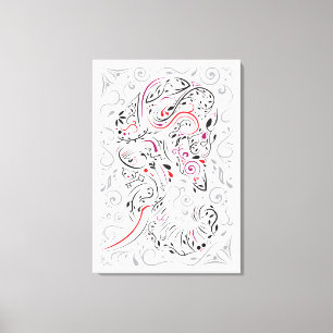 elephant ornate canvas print