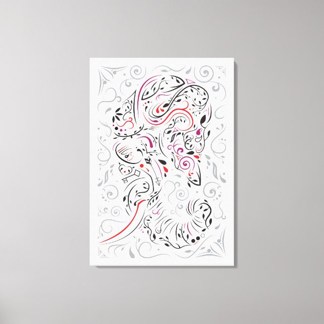 elephant ornate canvas print (Front)
