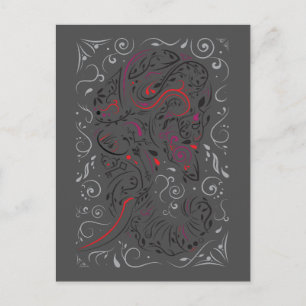 elephant ornate postcard