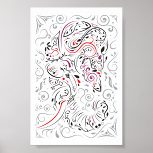 elephant ornate poster