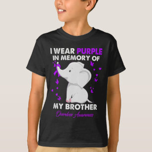 Elephant Overdose Awareness I Wear Purple For My B T-Shirt