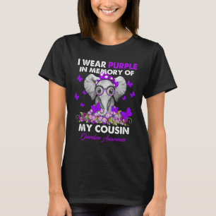 Elephant Overdose Awareness I Wear Purple For My C T-Shirt