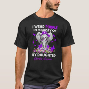 Elephant Overdose Awareness I Wear Purple For My D T-Shirt