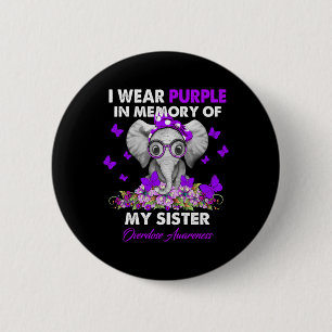 Elephant Overdose Awareness I Wear Purple For My S 6 Cm Round Badge