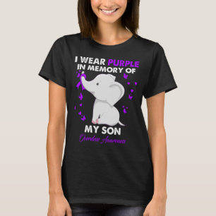 Elephant Overdose Awareness I Wear Purple For My  T-Shirt