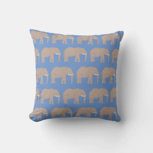 Elephant Painting Safari Pattern Throw Pillow
