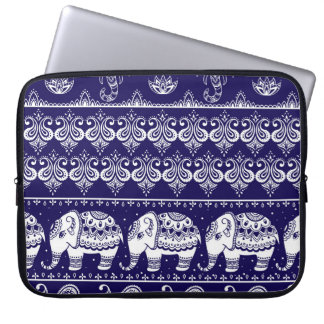 Elephant, paisley: tribal vintage pattern. laptop sleeve