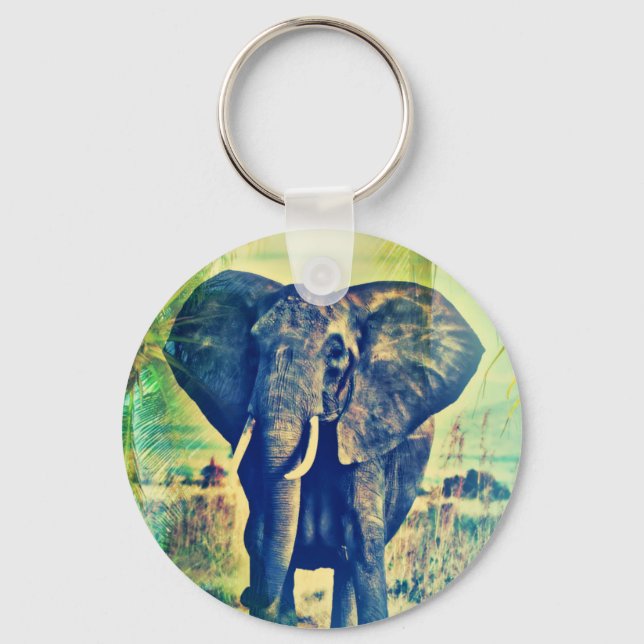 Elephant Palms Key Ring (Front)