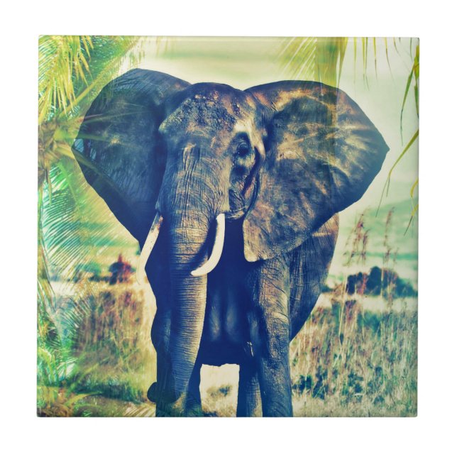 Elephant Palms Tile (Front)