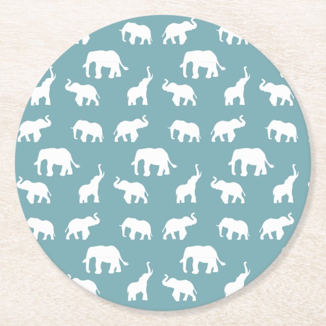 Elephant Paper Coaster (Front)