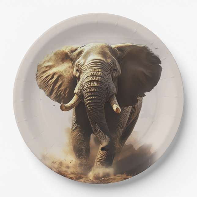 Elephant Paper Plate (Front)