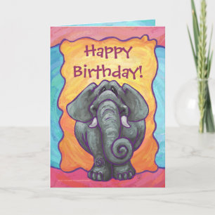 Elephant Party Centre Card