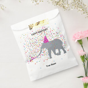 Elephant Partying - Animals at Birthday Party Favour Bags