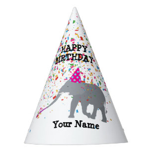 Elephant Partying - Animals at Birthday Party Hat