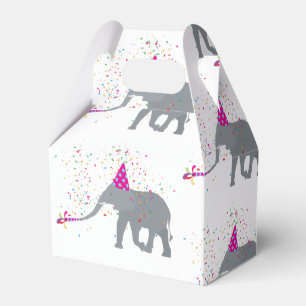 Elephant Partying - Animals Having a Party Favour Box