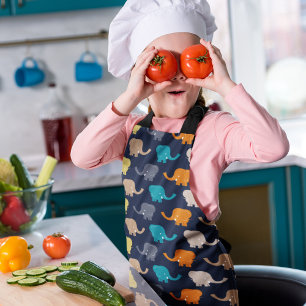 Elephant Pattern Apron
