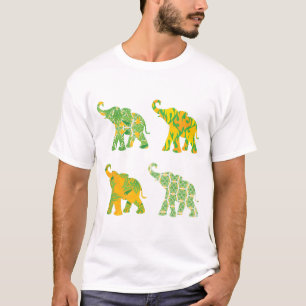 Elephant Pattern Art Print Unique Modern T-Shirt