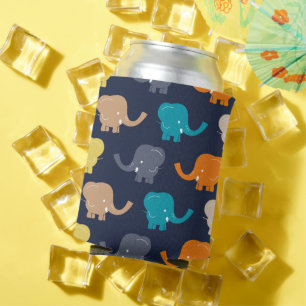 Elephant Pattern  Can Cooler