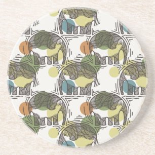 Elephant Pattern Coaster