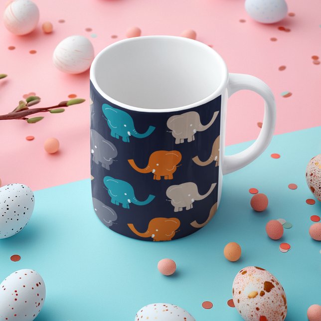 Elephant Pattern  Coffee Mug (mugs and cups)