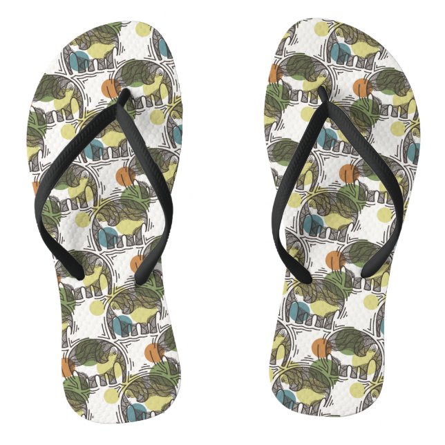 Elephant Pattern Jandals (Footbed)