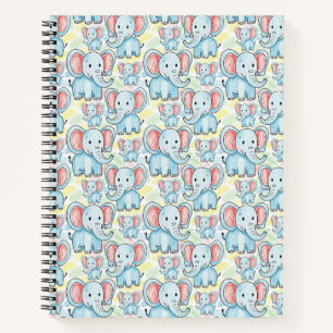 elephant pattern notebook