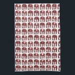 Elephant Pattern Pink Tea Towel<br><div class="desc">Decorate your kitchen with this cool towel. Makes a great housewarming,  birthday  or wedding gift! 
You can customise it and add text too.
Check my shop for lots more colours and patterns!</div>