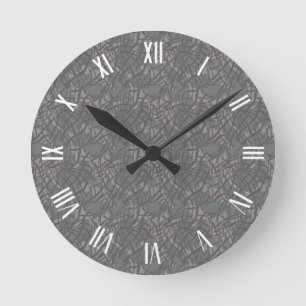 Elephant Pattern Round Clock