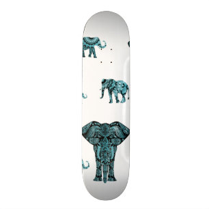 Elephant Pattern Skateboard