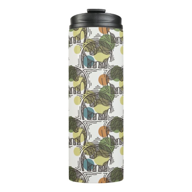 Elephant Pattern Thermal Tumbler (Front)