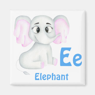 Elephant personalise ABC: Letter E - Add Your Name Magnet