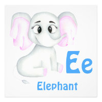 Elephant personalise ABC: Letter E - Add Your Name