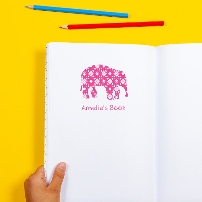 Elephant  Personalised Bookplate Self-inking Stamp (Creator Uploaded)