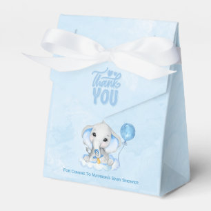 Elephant Personalised  Boys Baby Shower  Favour Box