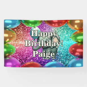 Elephant Personalised character birthday banner