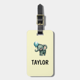 Elephant Personalised Colourful Bag Backpack Luggage Tag