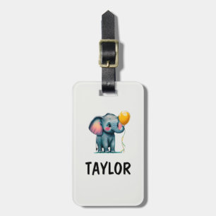 Elephant Personalised Colourful Bag Backpack Luggage Tag