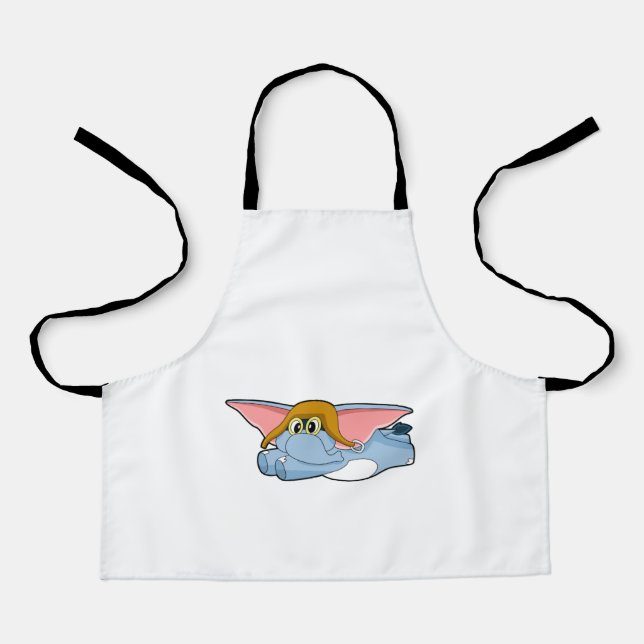 Elephant Pilot Pilot hat Apron (Front)