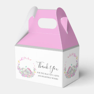Elephant Pink Butterfly  Favour Box