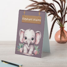 Elephant Plains Safari Table Sign