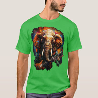 Elephant Playing Guitar T-Shirt