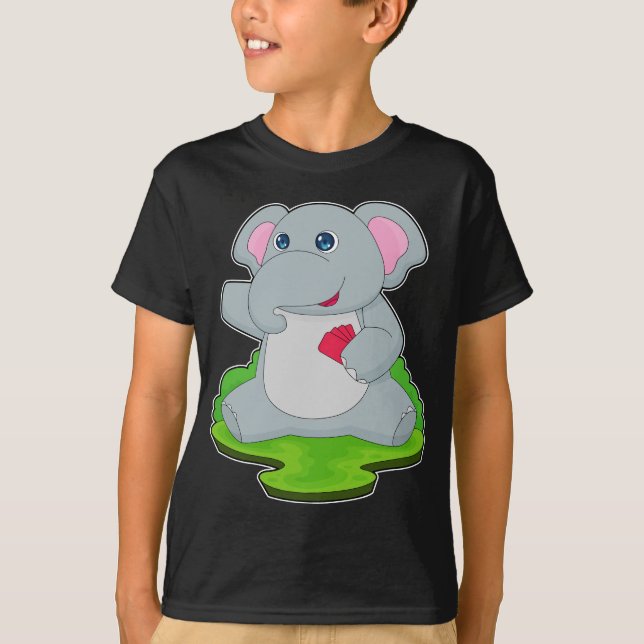Elephant Poker Poker cards T-Shirt (Front)