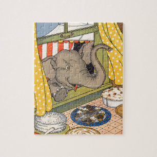 elephant poking his head through the window jigsaw puzzle