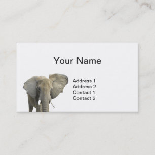 Elephant Portrait Business Cards