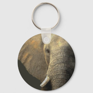 Elephant Portrait Key Ring