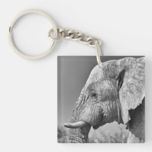 Elephant portrait key ring