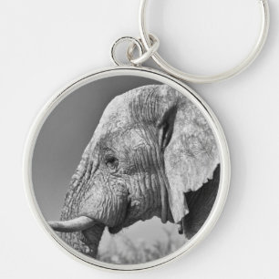 Elephant portrait key ring
