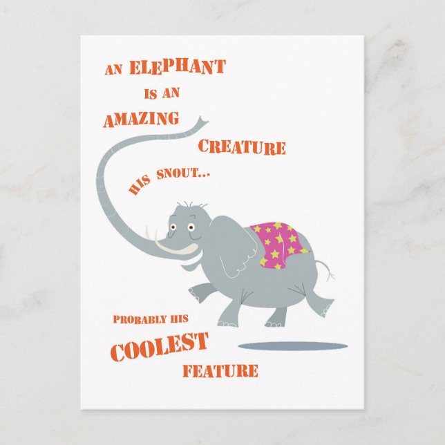 Elephant postcard (Front)