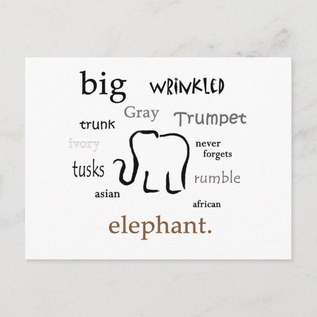 elephant postcard (Front)